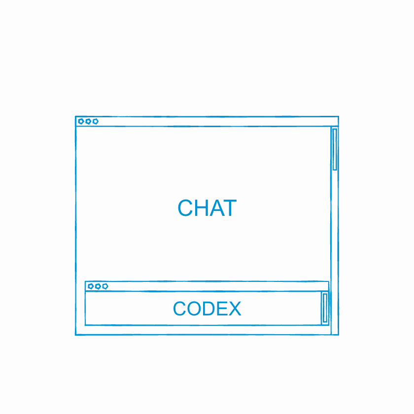Codex가 ChatGPT 창 안에 들어 있는 처음 상태